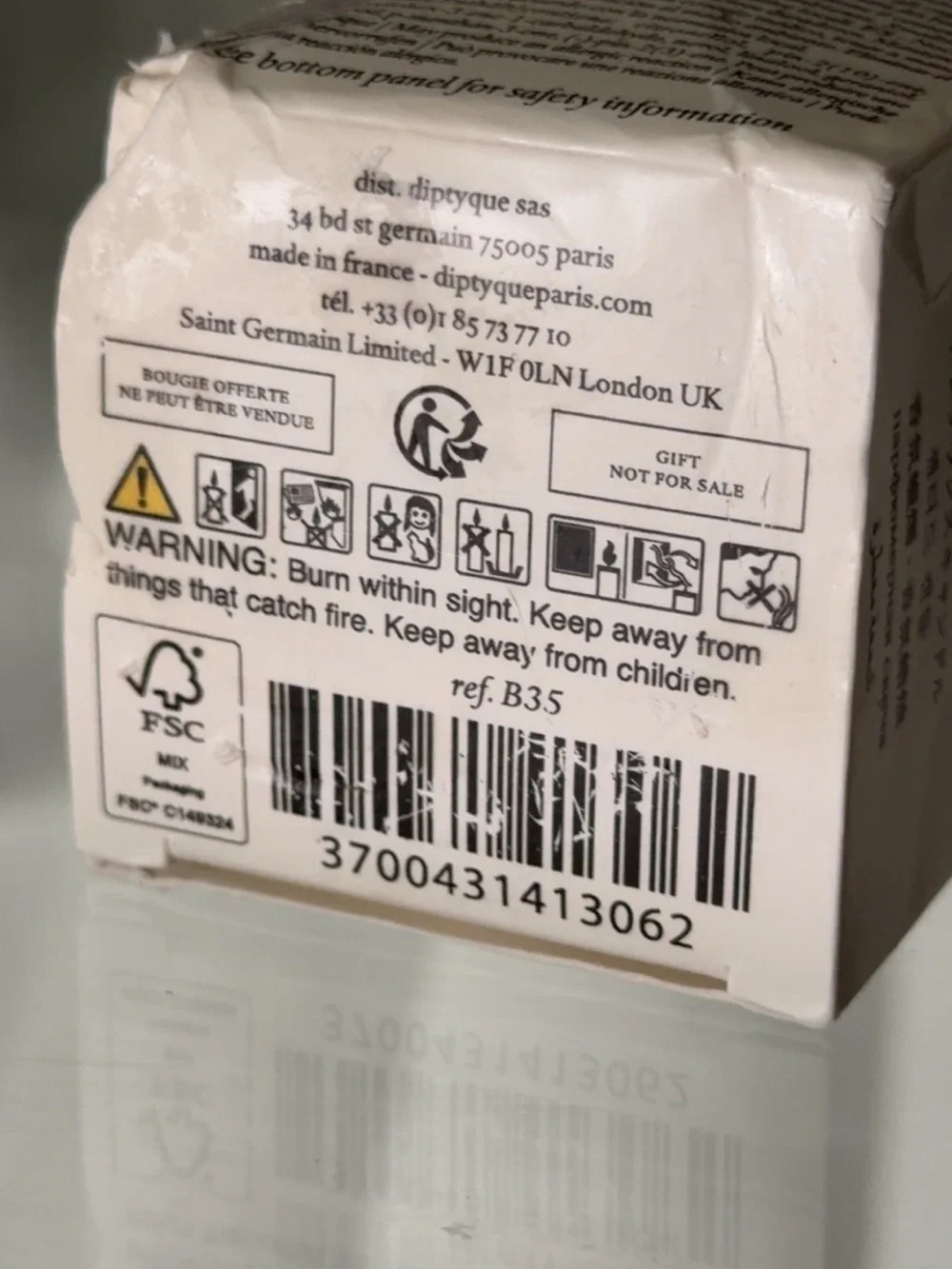 diptyque White Scented Votive Candle
